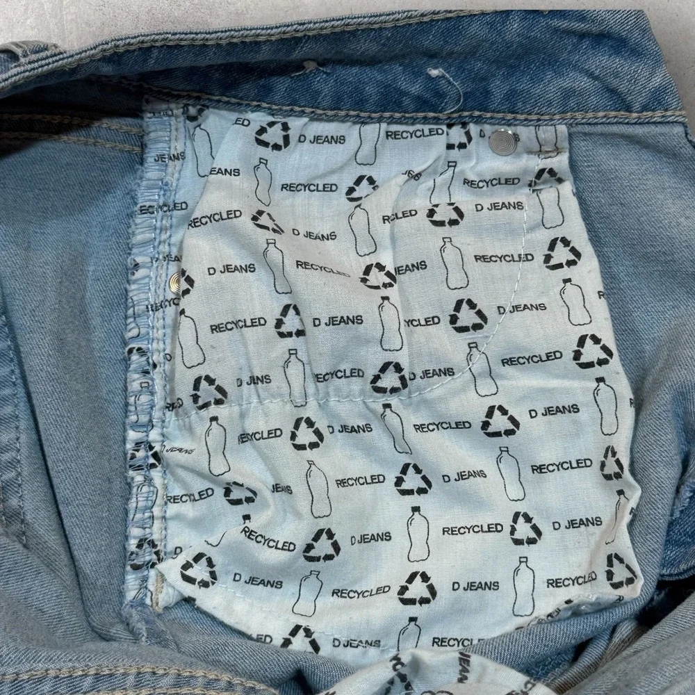 d.jeans Denim Shorts Women's 8 Blue Raw Hem Cuffed